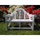 Meble ogrodowe teakowe - Ławka Marlborough 120 cm biała