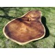 Meble ogrodowe teakowe - Stół z drewna suar kawowy na toczonych nogach