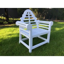 Meble ogrodowe teakowe - Krzesła z teku - Krzesło Marlborough/Lutyens białe