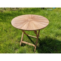 Meble ogrodowe teakowe - Stoły z teku - Stolik Matahari 80 cm