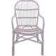 Fotel Rustic rattan naturalny bielony