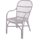 Fotel Rustic rattan naturalny bielony