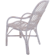Fotel Rustic rattan naturalny bielony