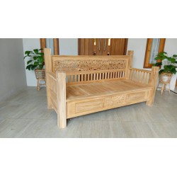 Meble ogrodowe teakowe - Główna z teku - Sofa Modular Deep seating 3 osobowa