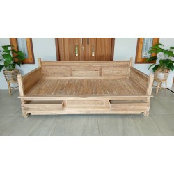 Meble ogrodowe teakowe - Główna z teku - Sofa Modular Deep seating 3 osobowa
