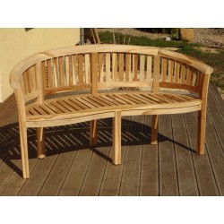 Meble ogrodowe teakowe - Ławki z teku - Ławka Banana 150 cm New Design